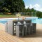Alaterre Furniture Asti All-Weather Wicker Set of Six 30"H Pub Stools with Cushions AWWF08FF - alternate 4